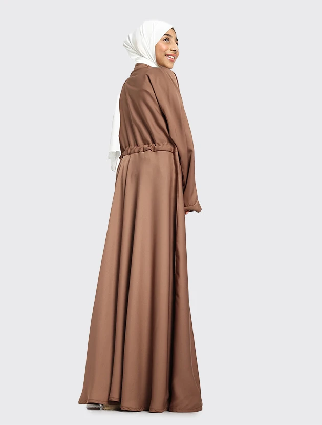 Girls Mocha Fozia Abaya